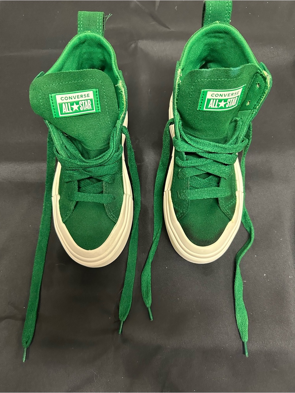 Converse Kids Green High-Top Sneakers with Cream Sole